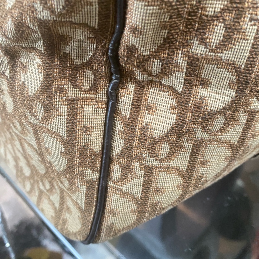 (Authentic)Christian Dior Beige Monogram Tote - Picture 3 of 13